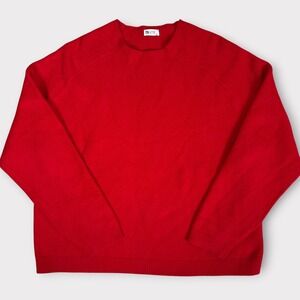 ZYIA ACTIVE Red Textured Knit Crew Neck Long Sleeve Sweater Top Women's 2XL